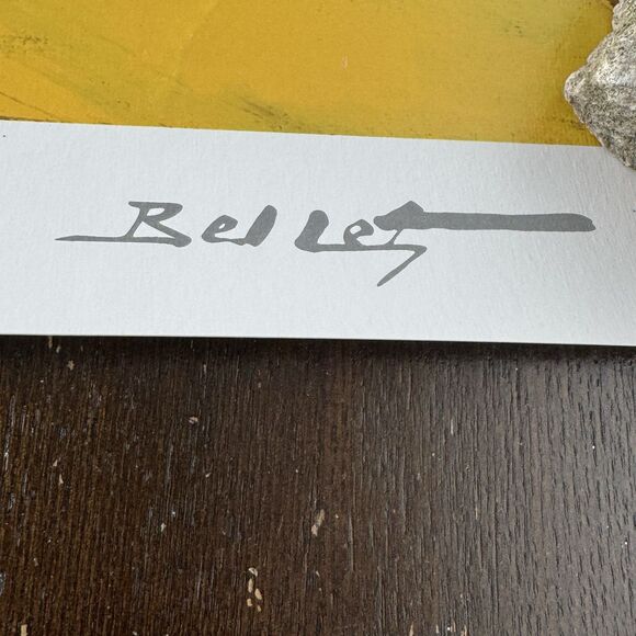 Emile Belet Seriolithograph Poster D’or Et De Reve 29”x24” Cardboard Signed - Picture 6 of 7